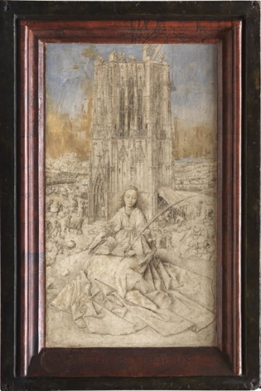 Jan van Eyck, Heilige Barbara van Nicomedië, 1437, Koninklijk Museum voor Schone Kunsten, Antwerpen.