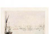 Gezicht op de haven van Oostende - 1888