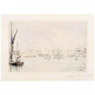 View of the Ostend Harbour - 1888
