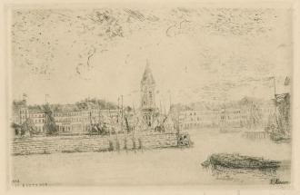 Gezicht op Oostende in het Oosten - 1888