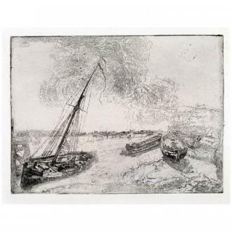 Boats Aground - 1888