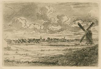Windmill at Slykens  - 1891