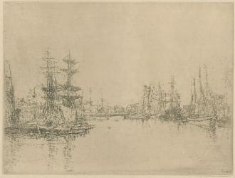 Het grote dok in Oostende - 1888