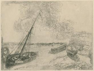 Boats aground - 1888