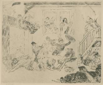Gevecht van de luiskoppen Verlangen en Gebakken  - 1888