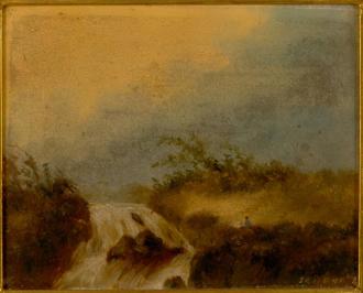 Landschap met waterval - 1875