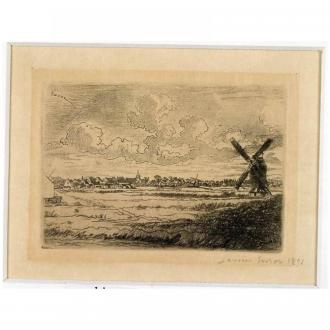 Molen in Slijkens (Bredene) - 1891