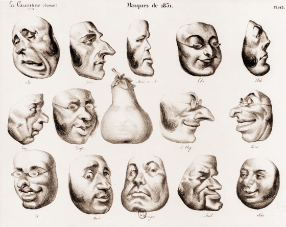 Honoré Daumier, Masques de 1831.