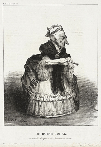 Honoré Daumier, Mr. Royer Colas en vieille marquise de l’ancienne cour.