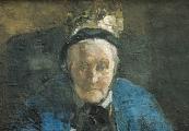 Vrouw met blauwe halsdoek - 1881