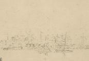 Gezicht op de haven van Oostende - 1888