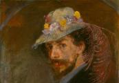 Self-portrait with flowered hat - 1883