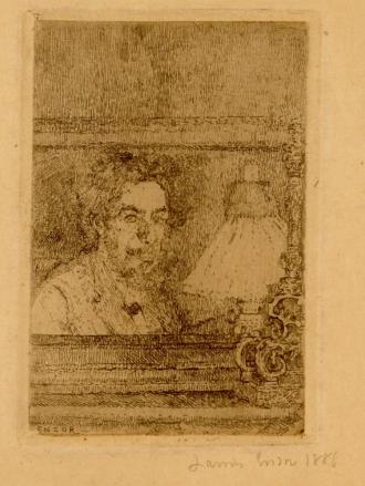 Zelfportret (bij de lamp) - 1886