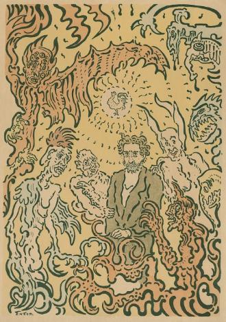 Demons Teasing Me: Poster for the James Ensor Exhibition at the Salon des Cent in Paris - 1898