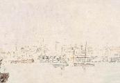 Gezicht op de haven van Oostende - 1888