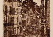 The Music in the rue de Flandre, Ostend - 1890