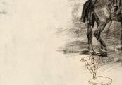 Militair te paard, en stoel