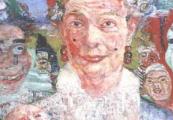 Oude dame met maskers - 1889